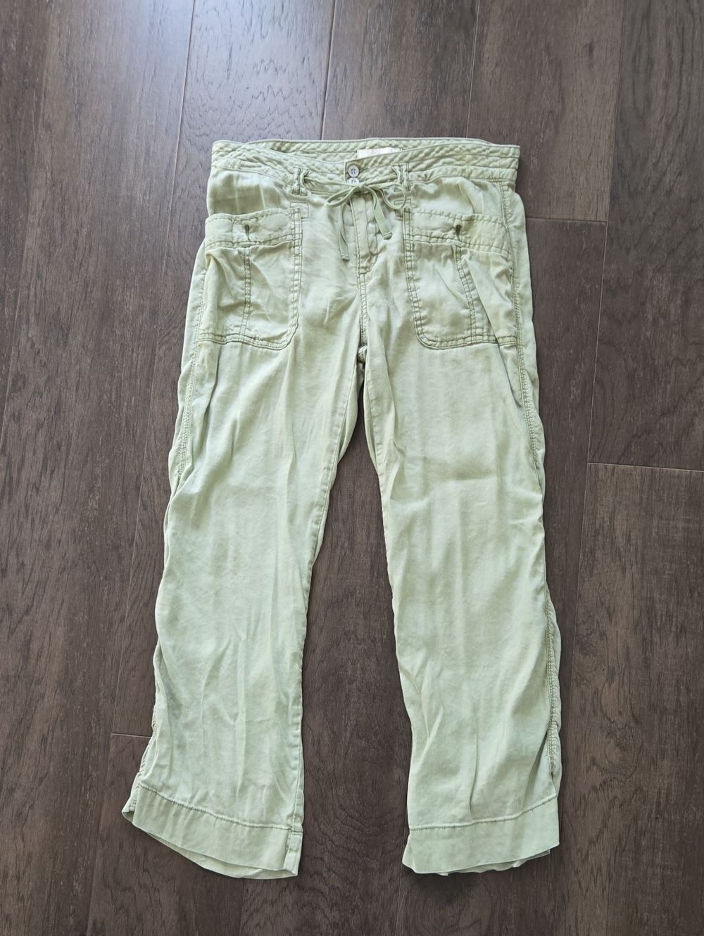 Sundance Light Sage Button And Drawstring Cargo Pants